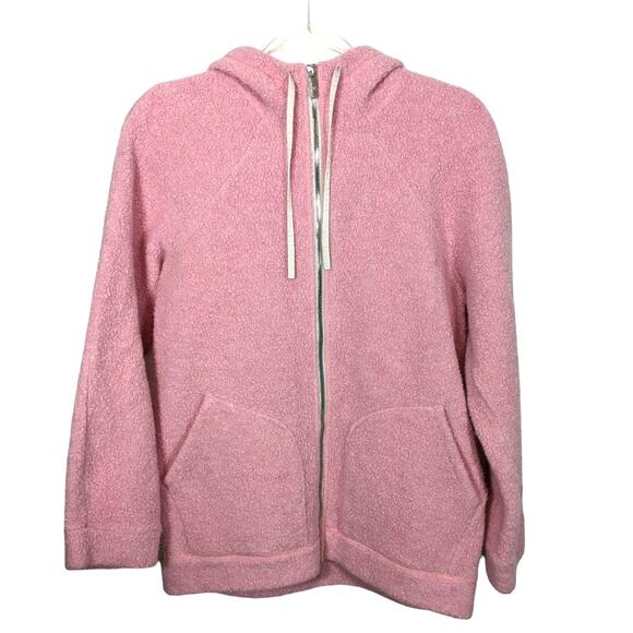 Lululemon So Sherpa Hooded Zip Jacket Heathered Pink Haze Size 8 Cozy Fleece - Picture 1 of 10